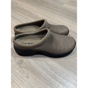 Merrell Encore Moc Taupe Mesh Slip On Clogs Womens 8.5 J73340 Comfort Shoes